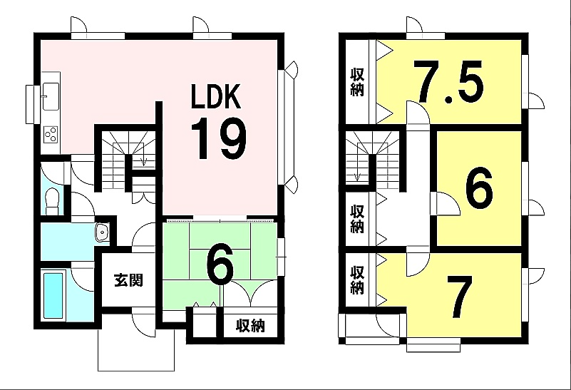 岩見沢市美園 中古戸建 4LDK 間取り