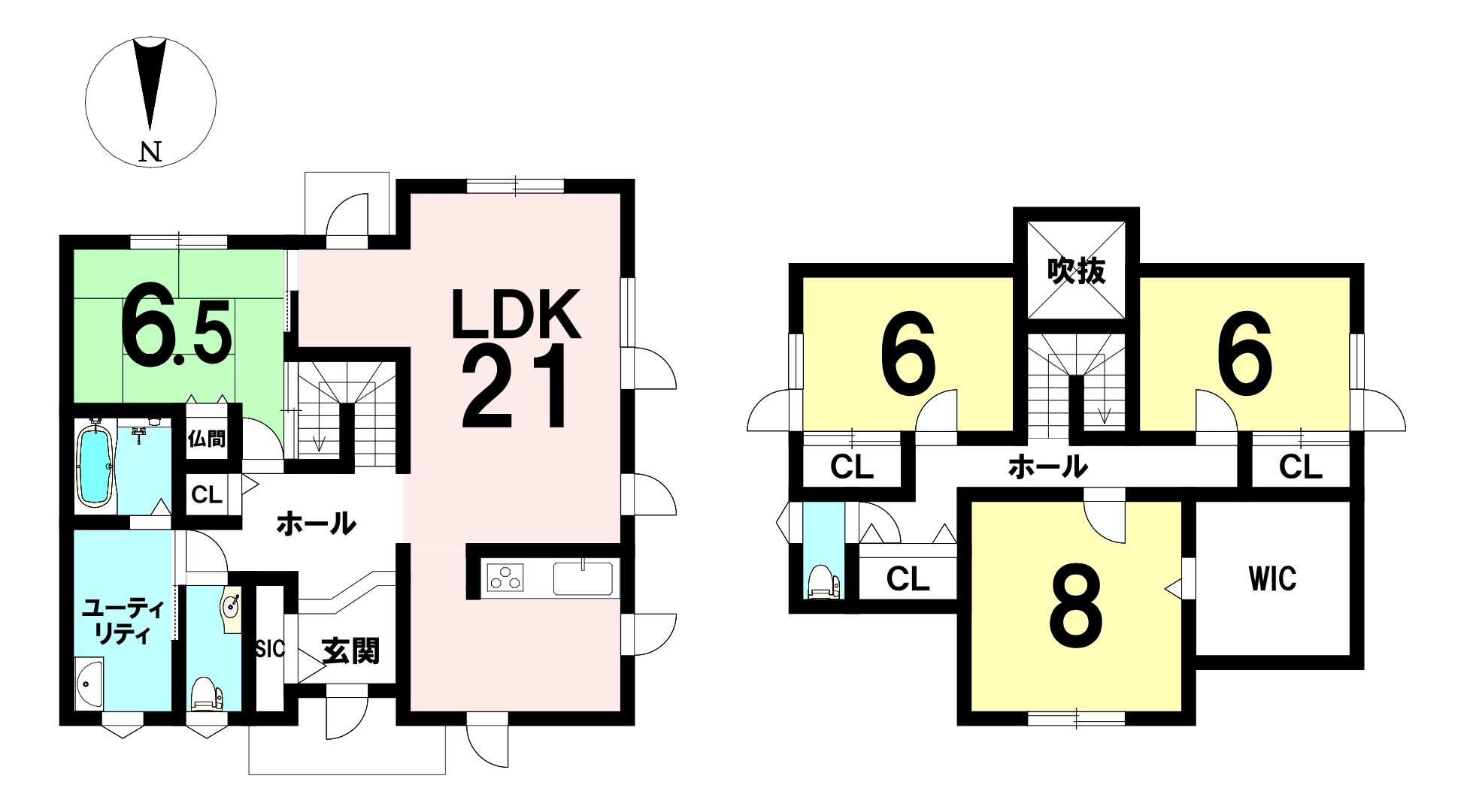 千歳市勇舞6丁目中古戸建の間取り図