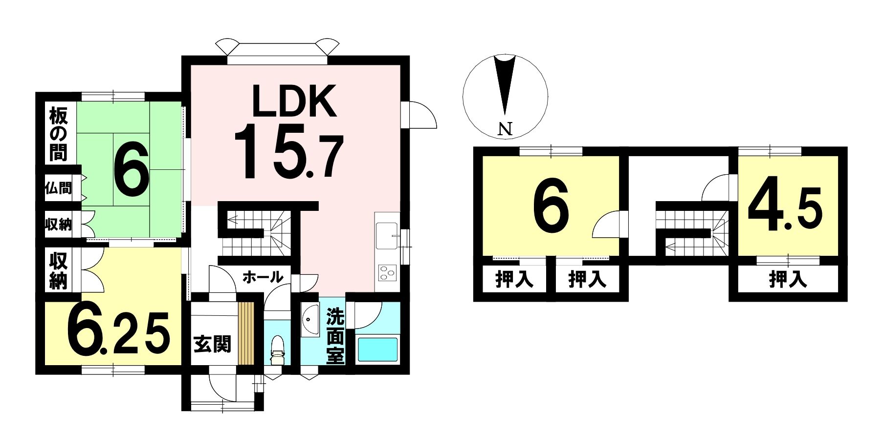 苫小牧市青葉町2丁目 成約済み中古戸建の間取り図