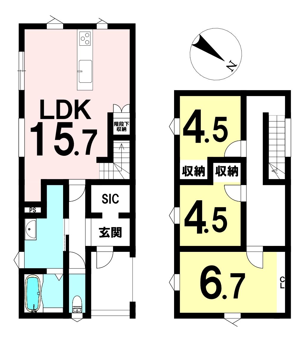 恵庭市柏陽町3丁目 新築戸建 間取り図
