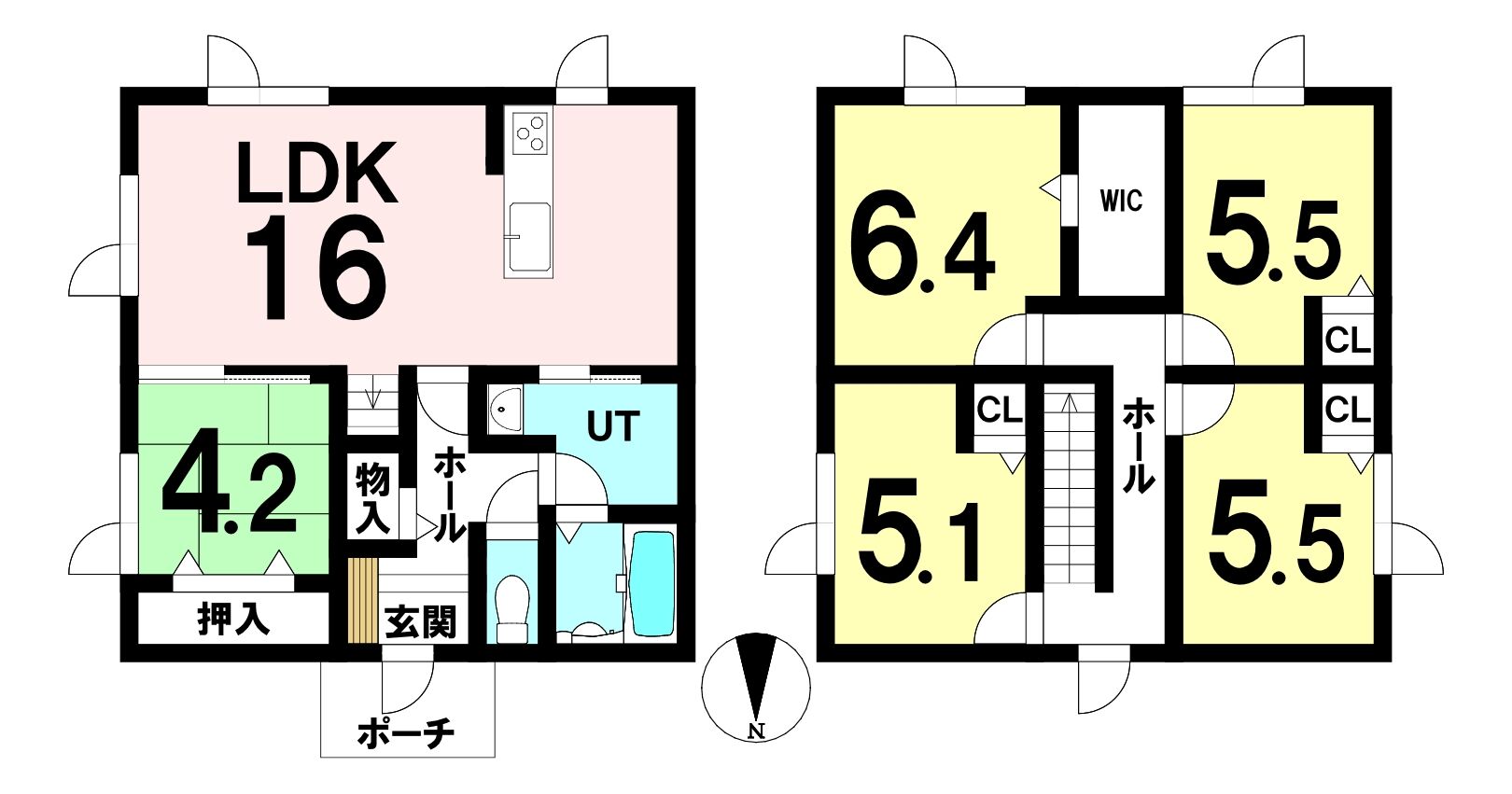 千歳市文京5丁目中古戸建 5LDK間取り