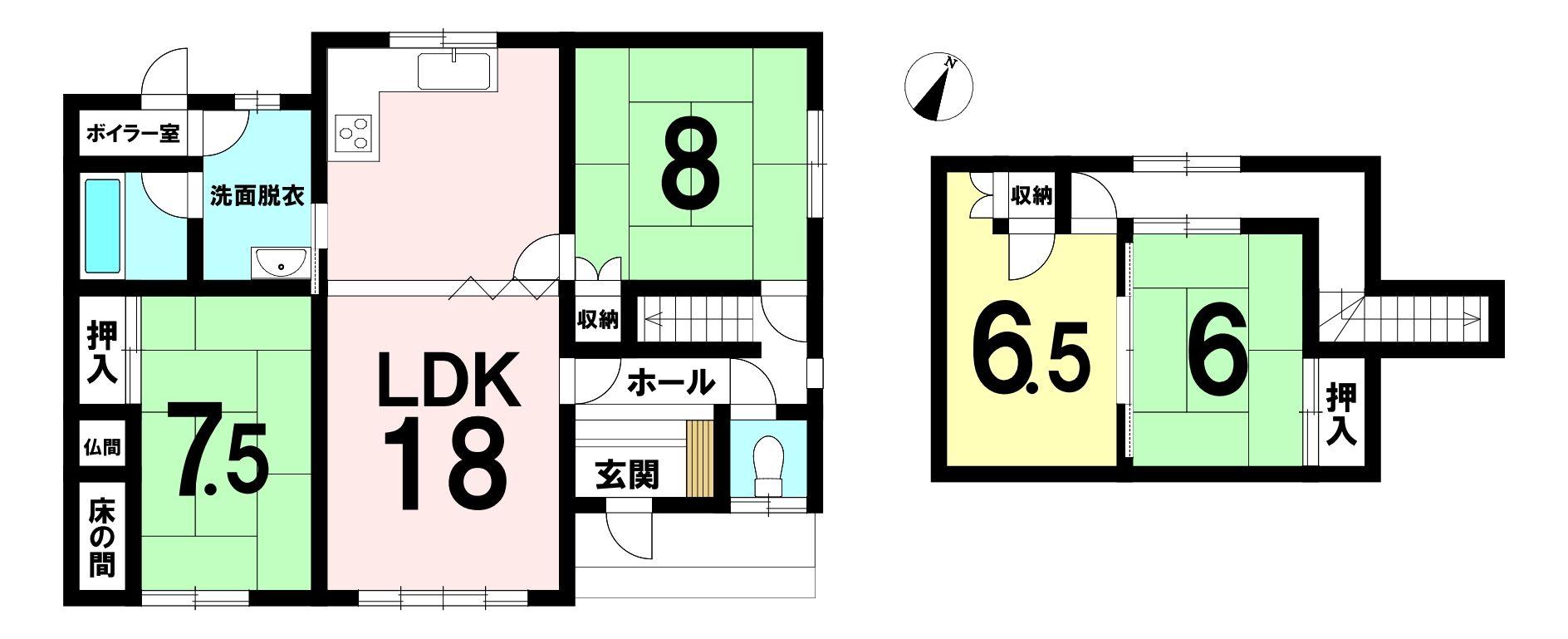 苫小牧市豊川町2丁目 4LDK 間取り図
