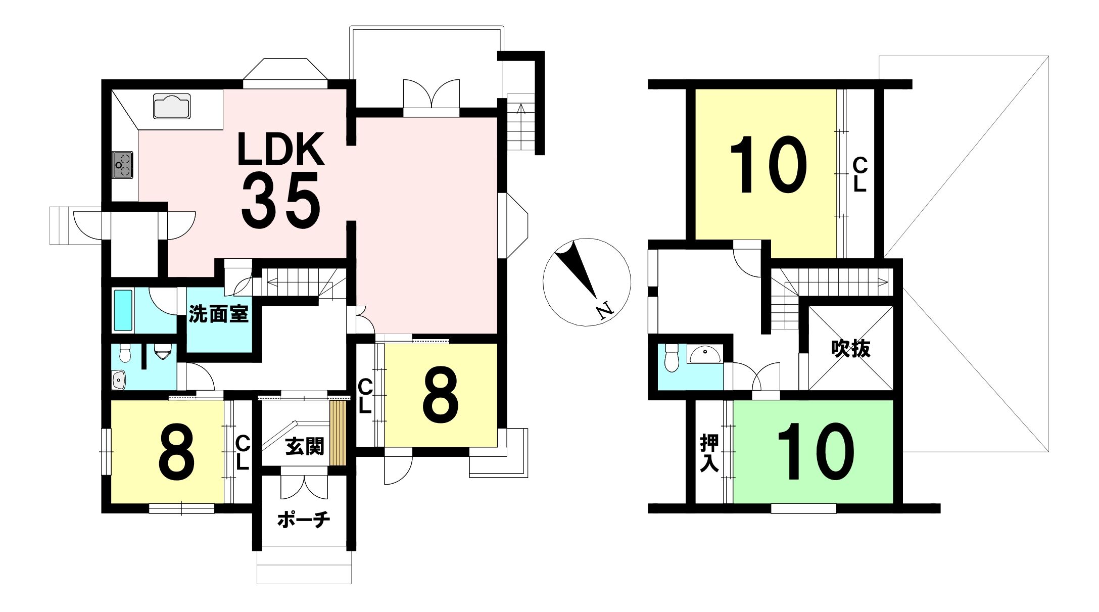 洞爺湖町泉 中古戸建 4LDK間取り図
